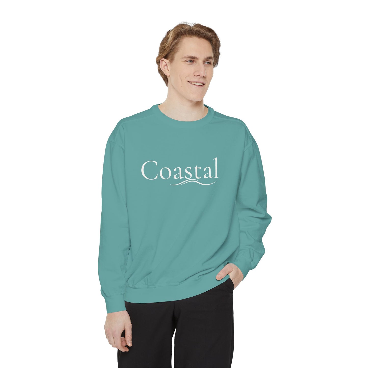 Beach Graphic Sweatshirt — Retro Wave Script Pullover