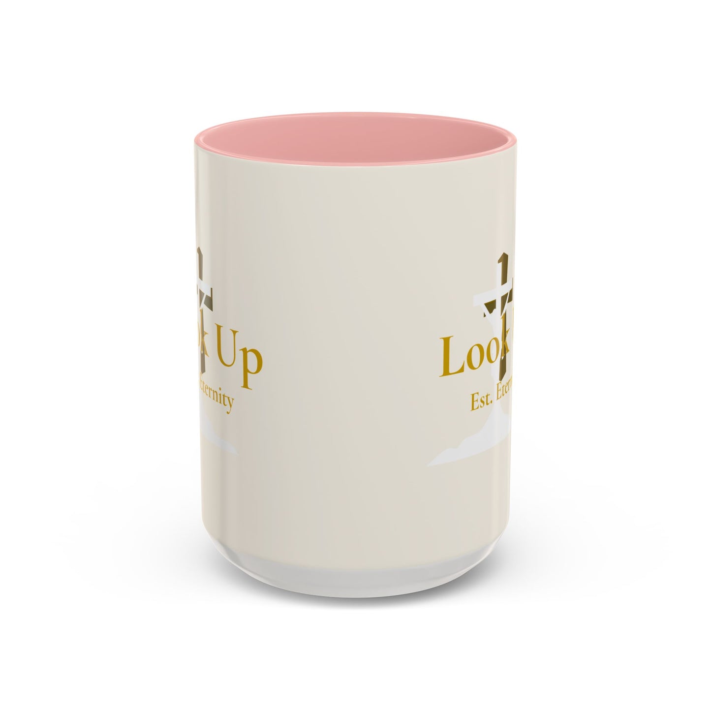 Look Up Est. Eternity Accent Coffee Mug with Cross – 11 oz & 15 oz