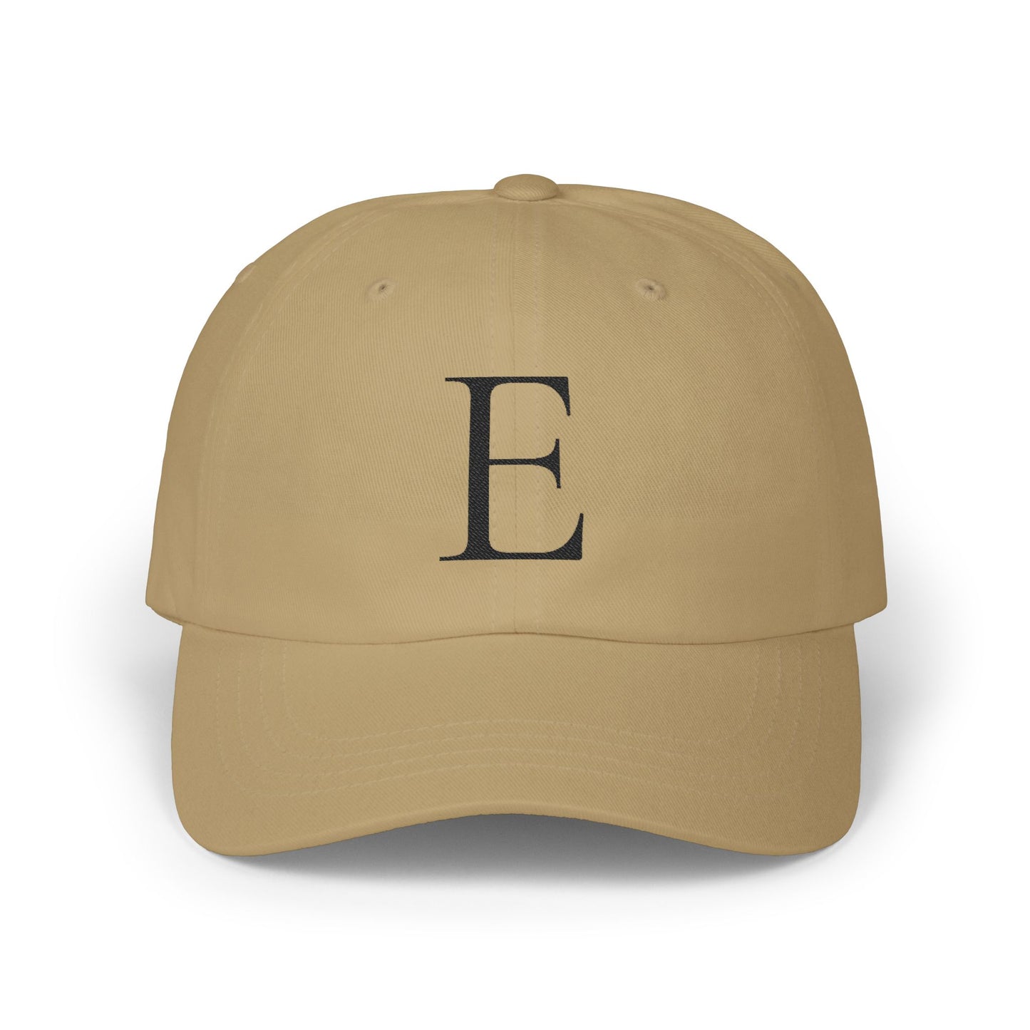 Wear My Story Embroidered Initial Hat - Letter E on the Classic Dad Cap
