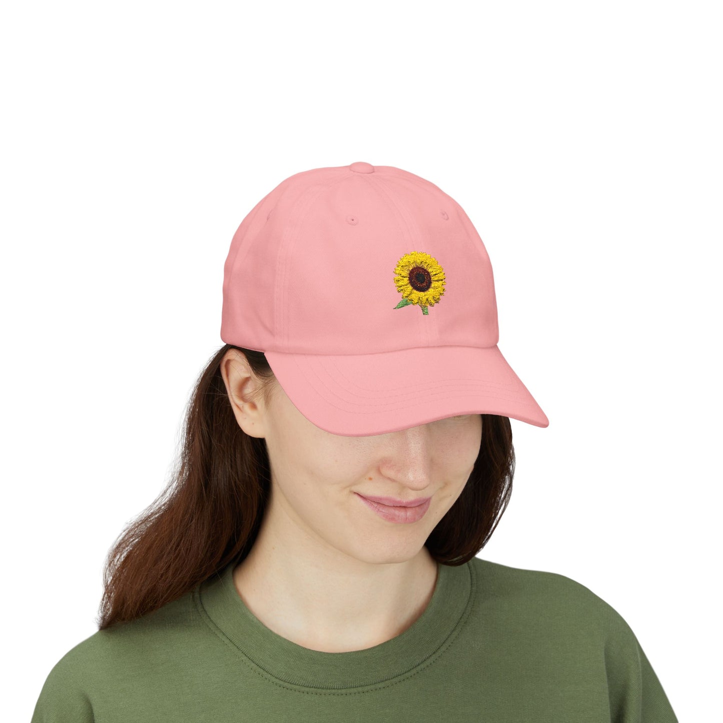 Black-Eyed Susan Mom Embroidered  Dad Cap (white font)