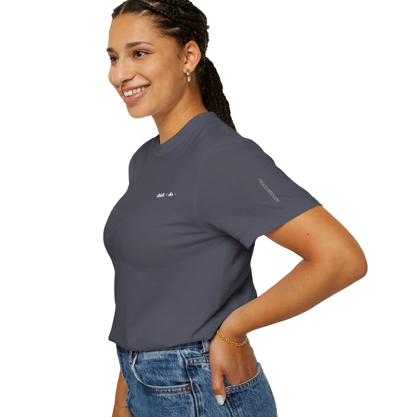 Think < Do > Embroidered Unisex T-Shirt | Minimalist Everyday Tee | Ivory Thread