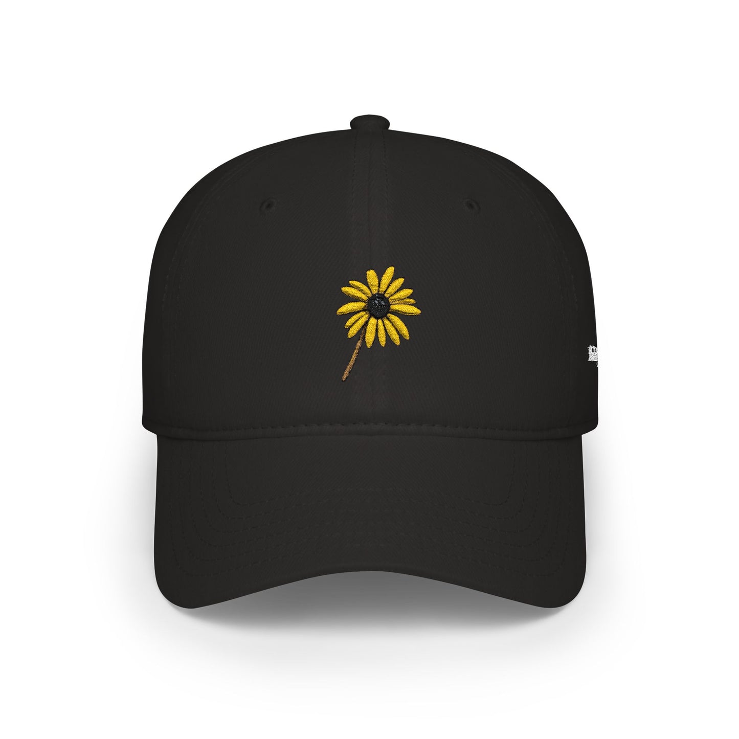 Black-Eyed Susan Mom Cap — Low Profile Baseball Hat with Embroidered flower