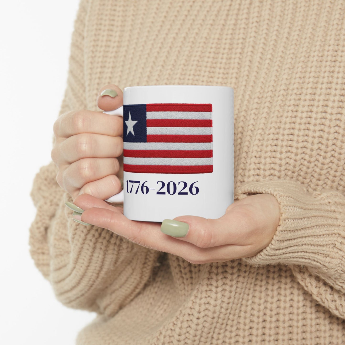 250th Anniversary USA Flag Ceramic Mug - Patriotic 1776–2026 Commemorative Coffee Cup (11oz/15oz)