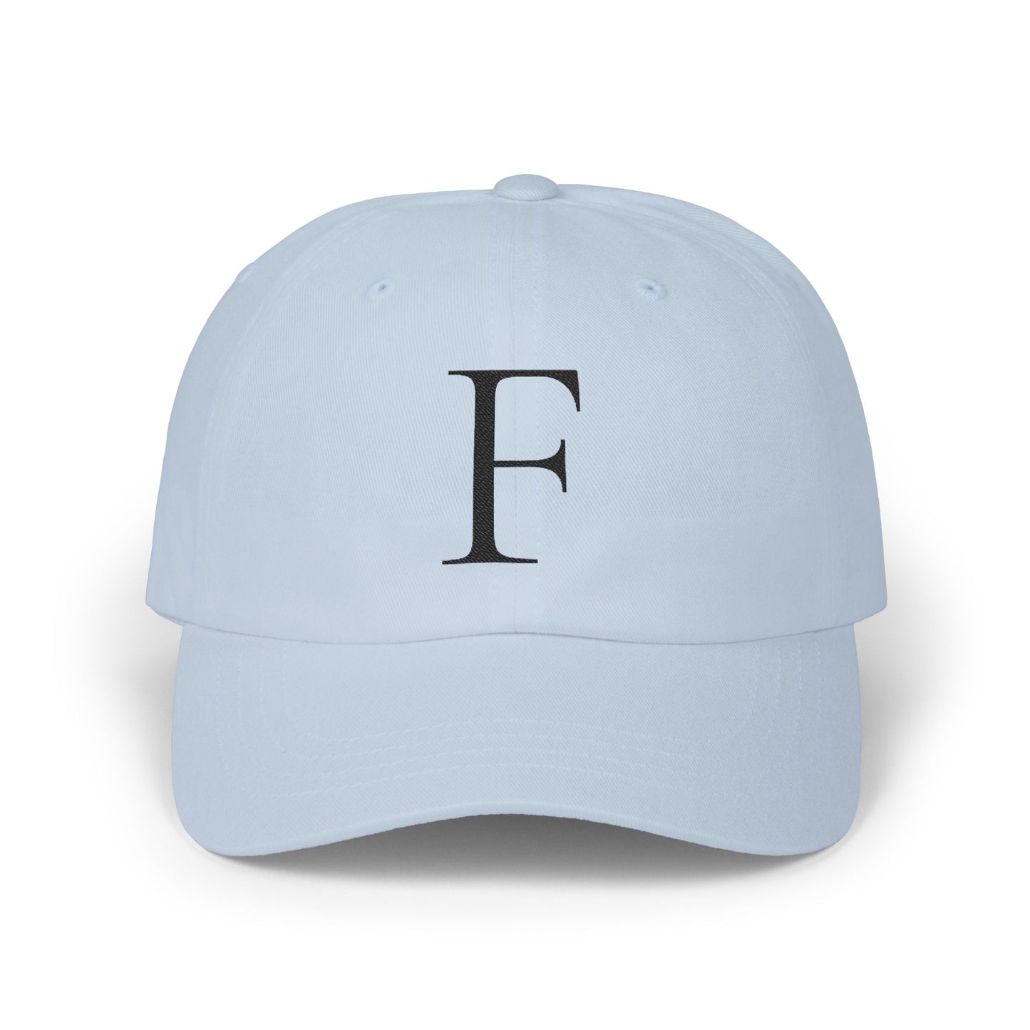 Wear My Story Embroidered Initial Hat - Letter F on the Classic Dad Cap