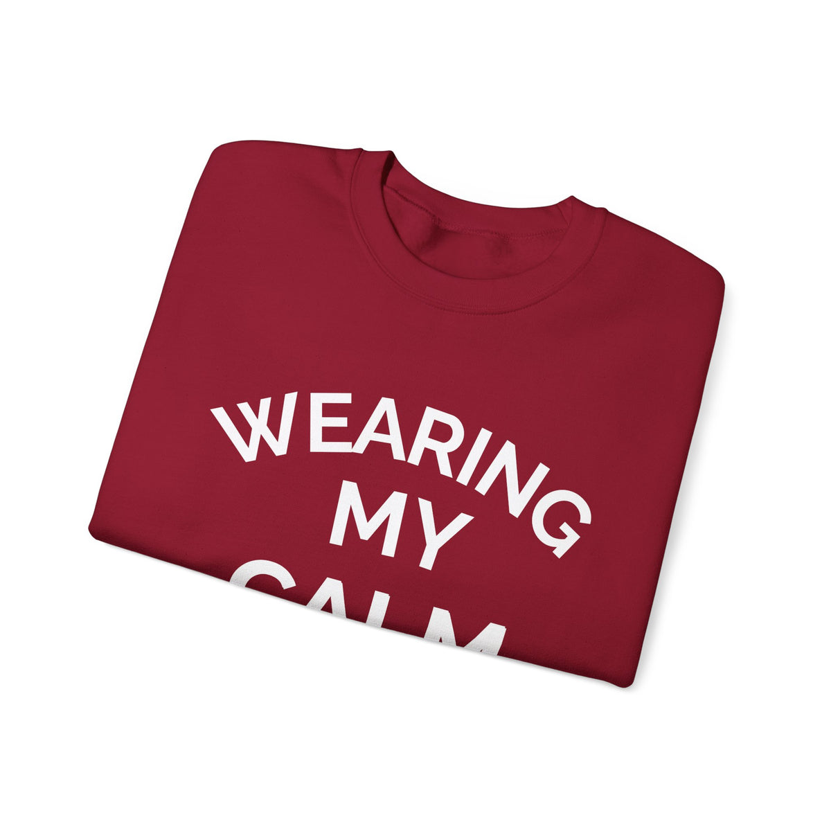 Wearing My Calm Crewneck Sweatshirt, Cozy Unisex Sweatshirt, Relaxed Fit Apparel, Gift for Mindfulness Lovers, Everyday Comfort Wear, [...]