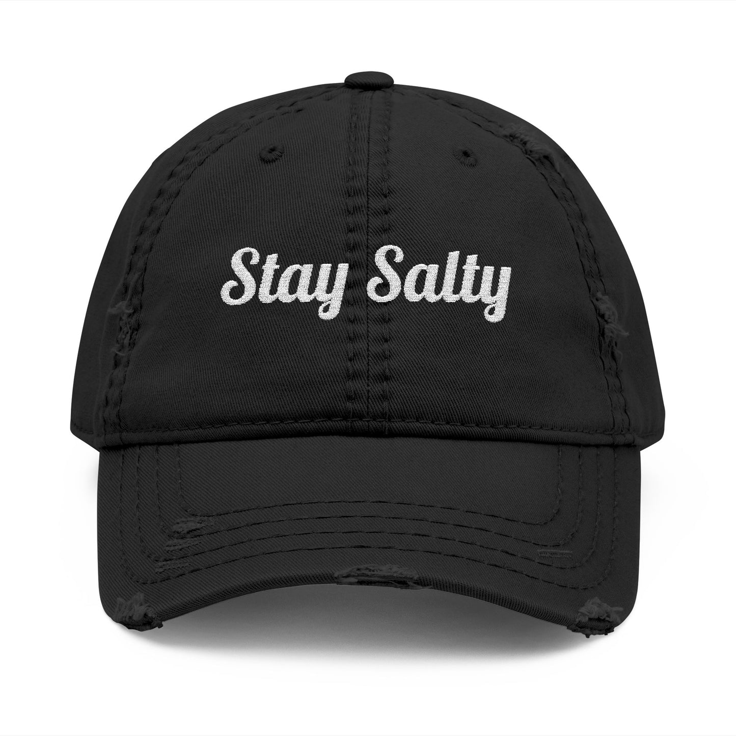 Personalized Coastal Embroidered Distressed Dad Hat | Custom Text Vintage Beach Town Cap | 15 Character Embroidery | Unisex Low Profile Hat