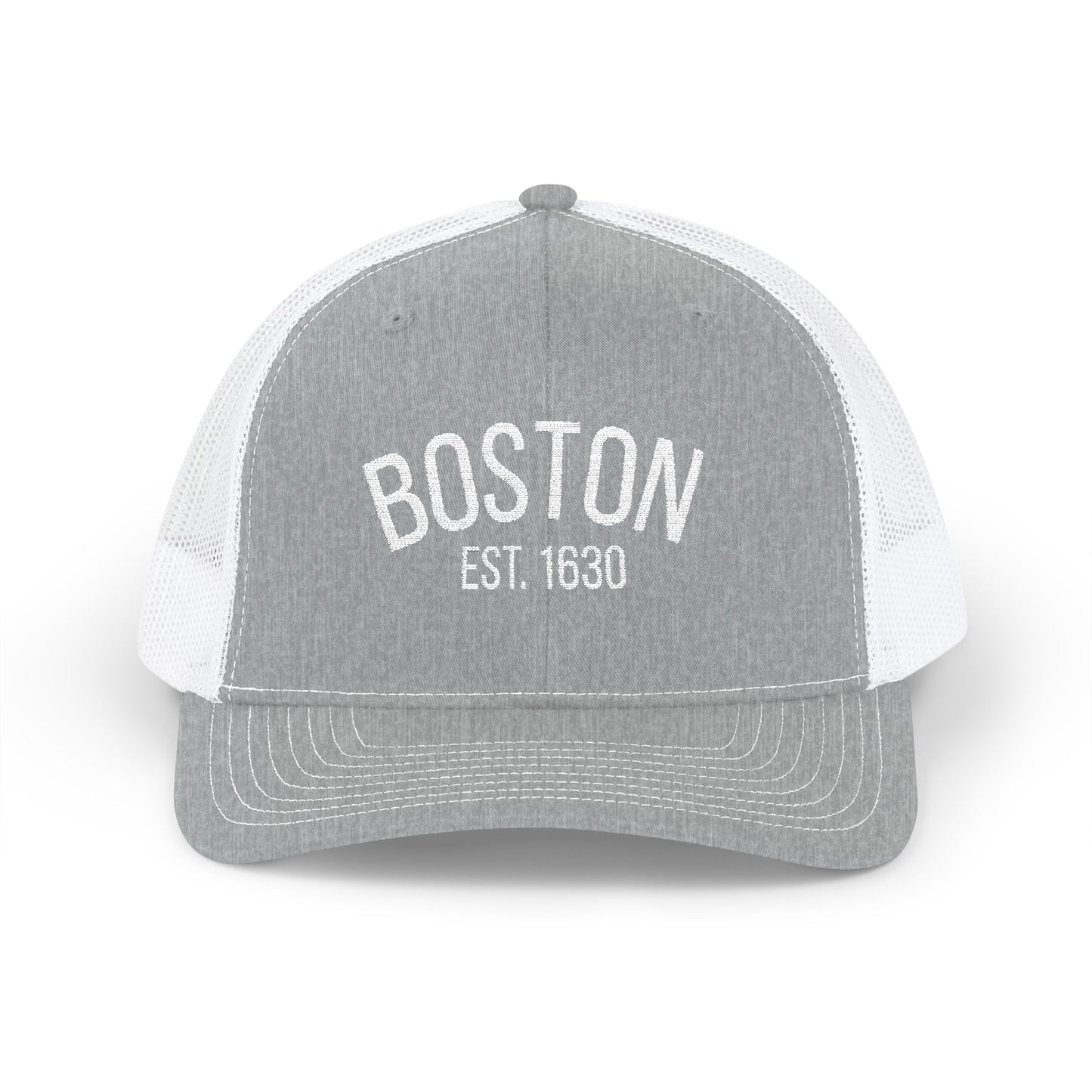 Boston Embroidered Trucker Cap — 'BOSTON EST. 1630' Snapback Hat