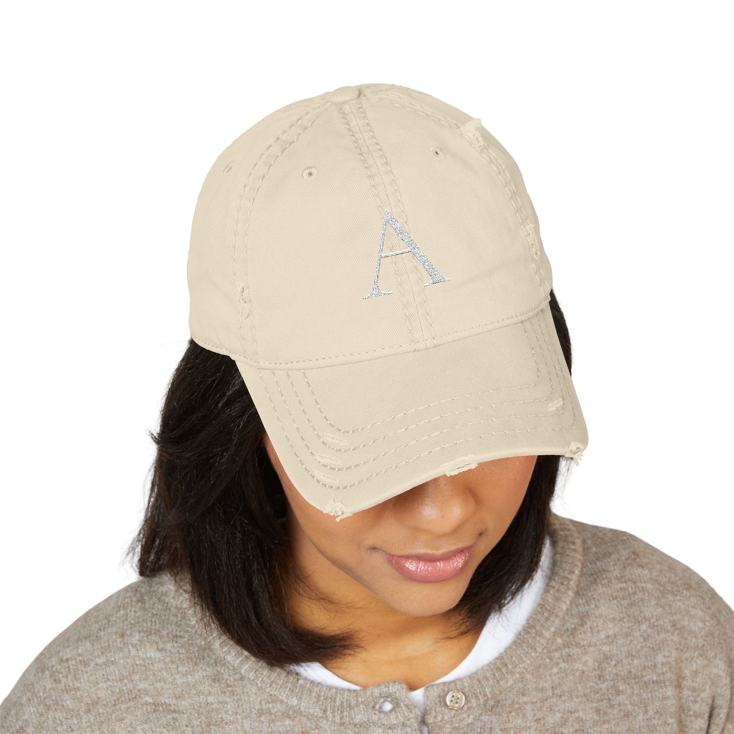 Custom Initial Embroidered Hat/Personalized Monogram Dad Cap (A-Z)