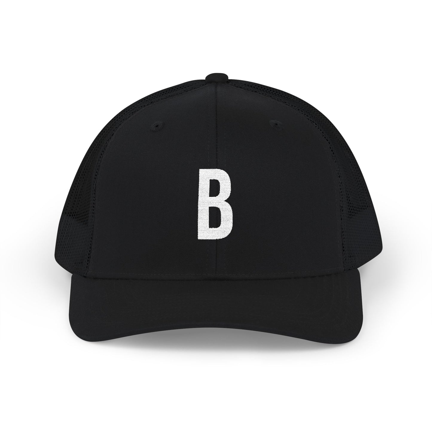 Boston (B) Embroidered Monogram Snapback Trucker Cap - Heritage Places Collection