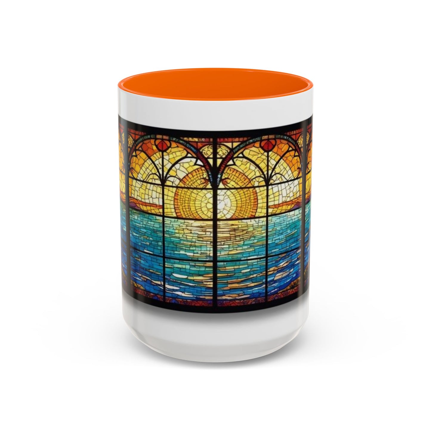 Stained Glass Ocean Sunset Mug – 15oz