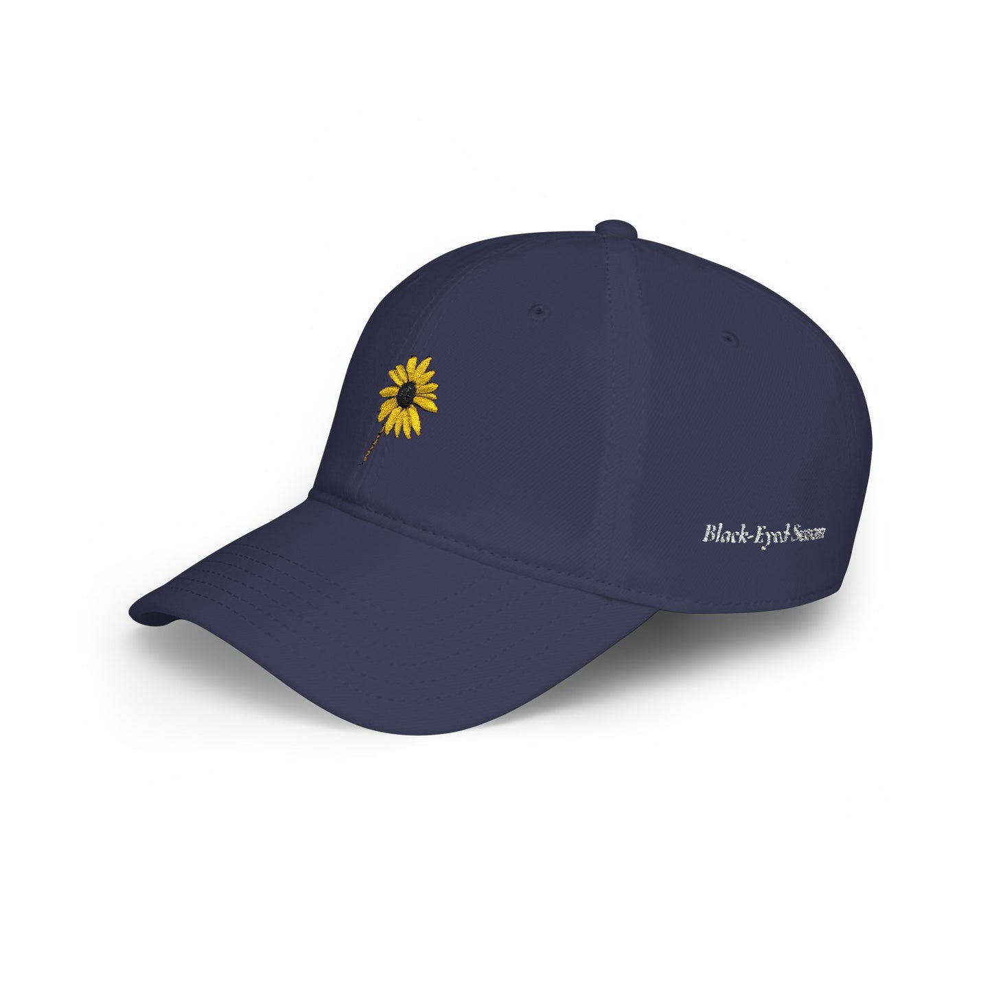 Black-Eyed Susan Mom Cap — Low Profile Baseball Hat with Embroidered flower