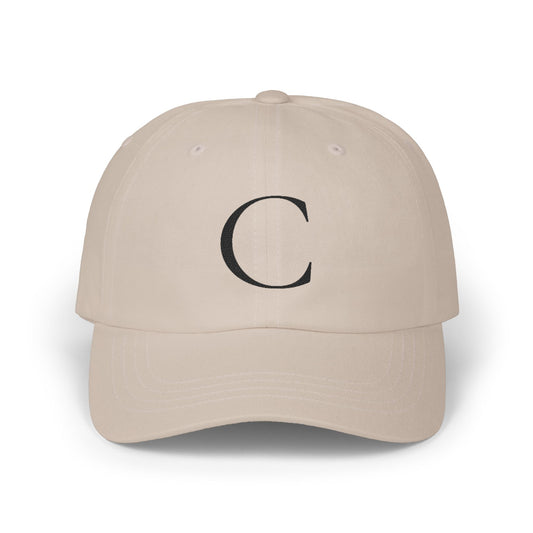 Wear My Story Embroidered Initial Hat - Letter C on the Classic Dad Cap