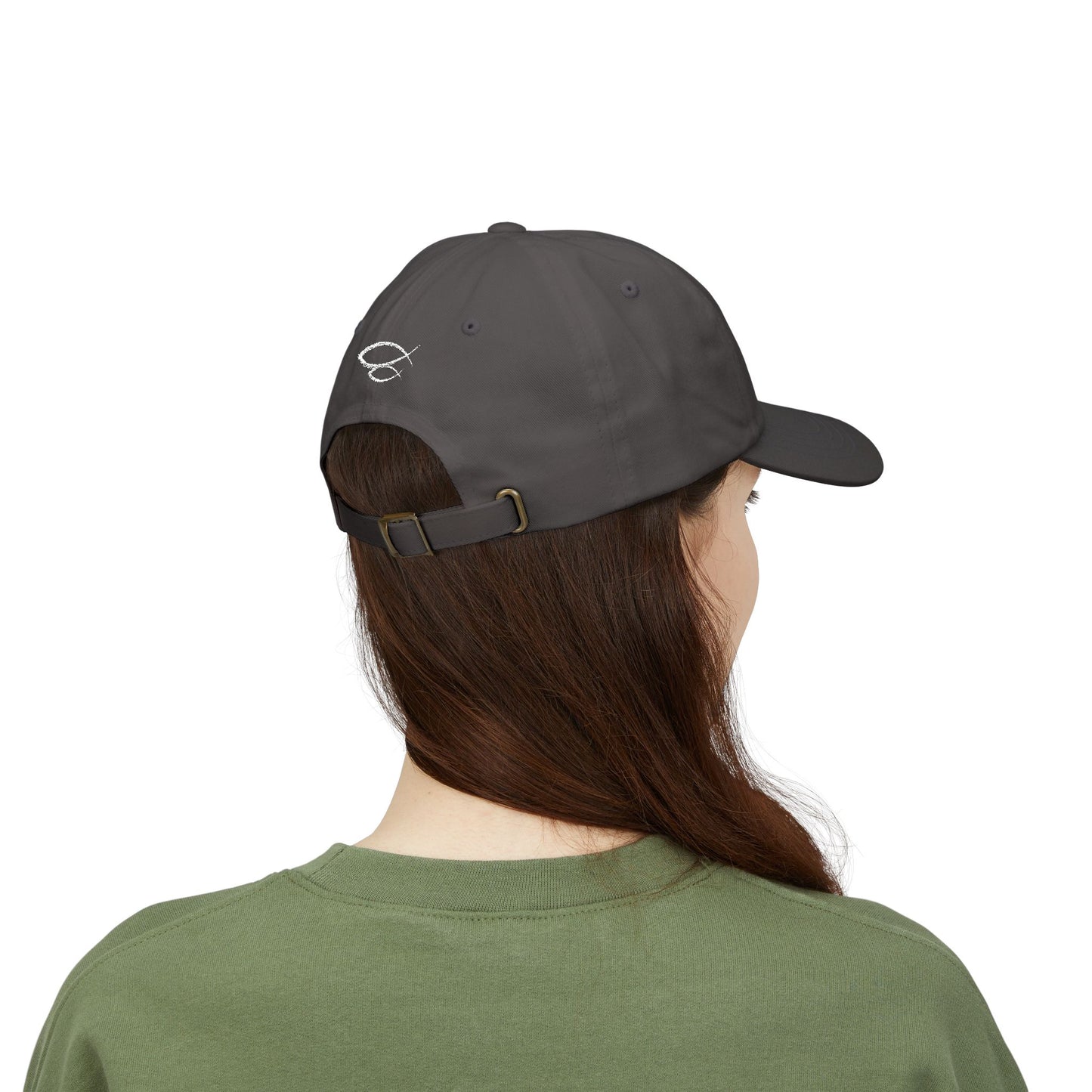 Look Up embroidered Dad Hat-Inspirational Cap with Double fish symbol on back