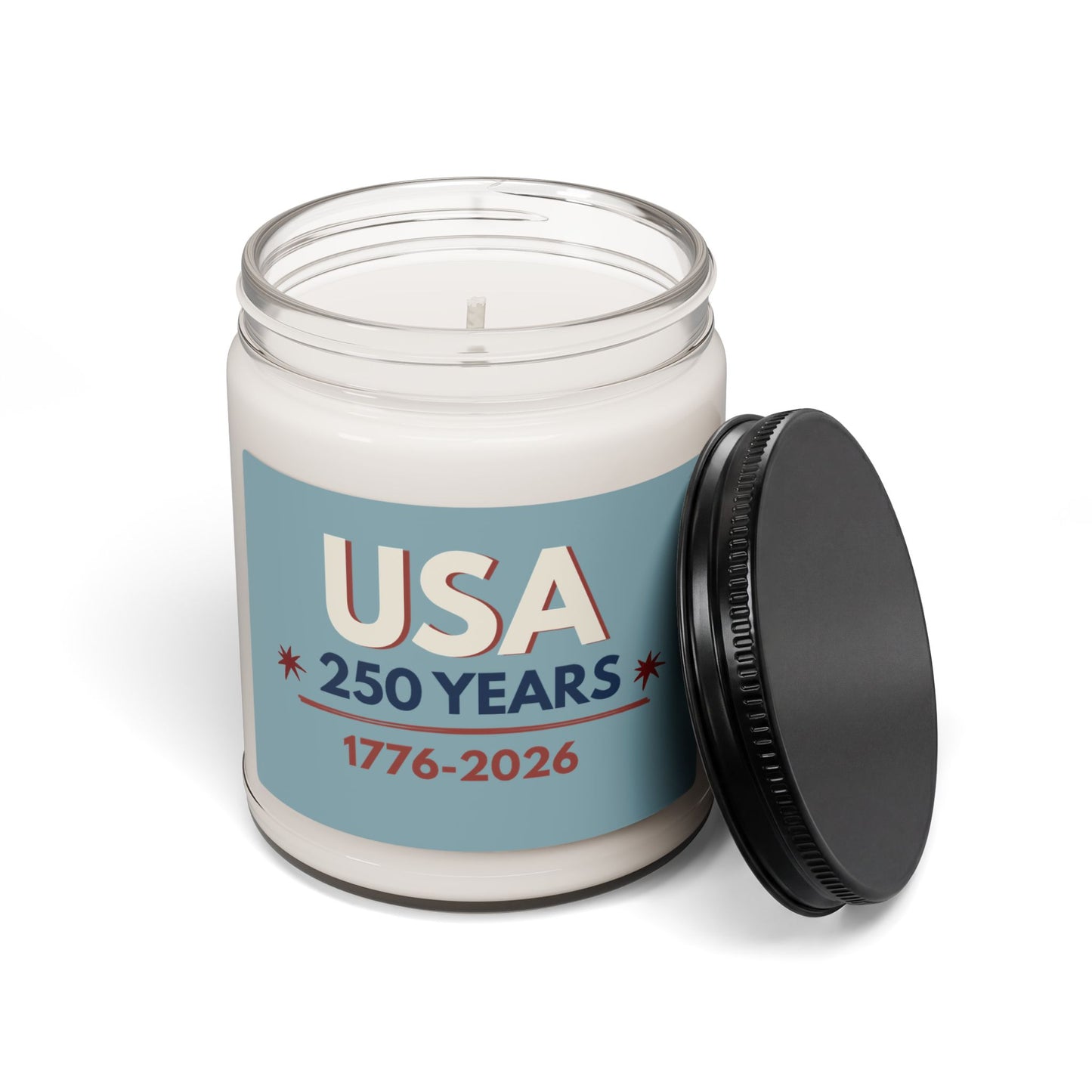 USA 250 Years Scented Soy Candle — 1776-2026 Anniversary Patriotic Candle (9oz)