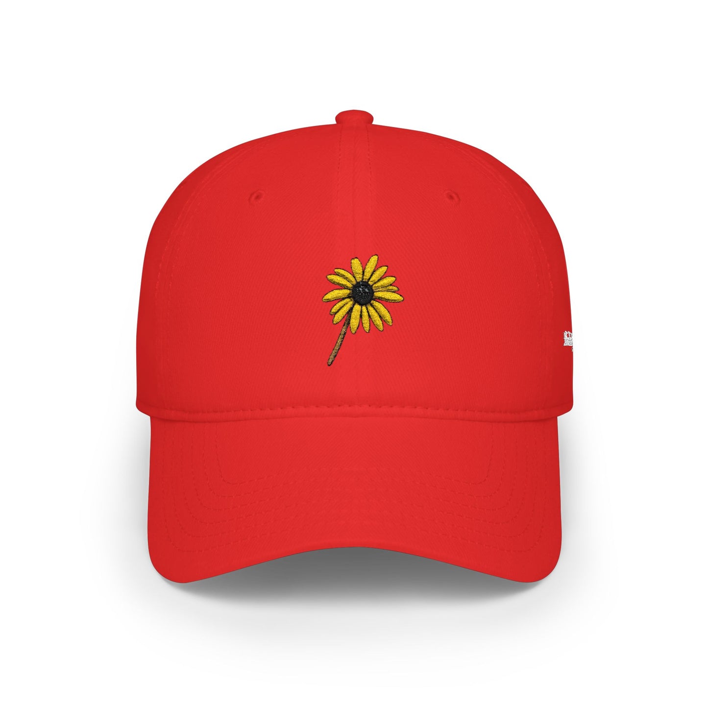 Black-Eyed Susan Mom Cap — Low Profile Baseball Hat with Embroidered flower
