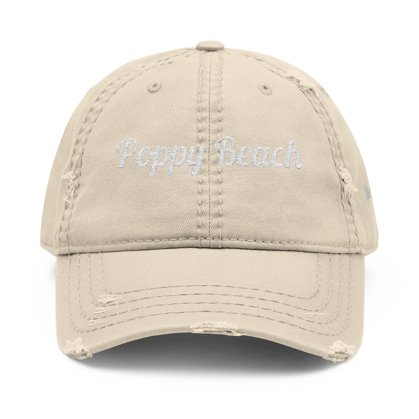 Personalized Coastal Distressed Cap/ Custom Coastal Embroidered Hat/Vintage Dad Hat