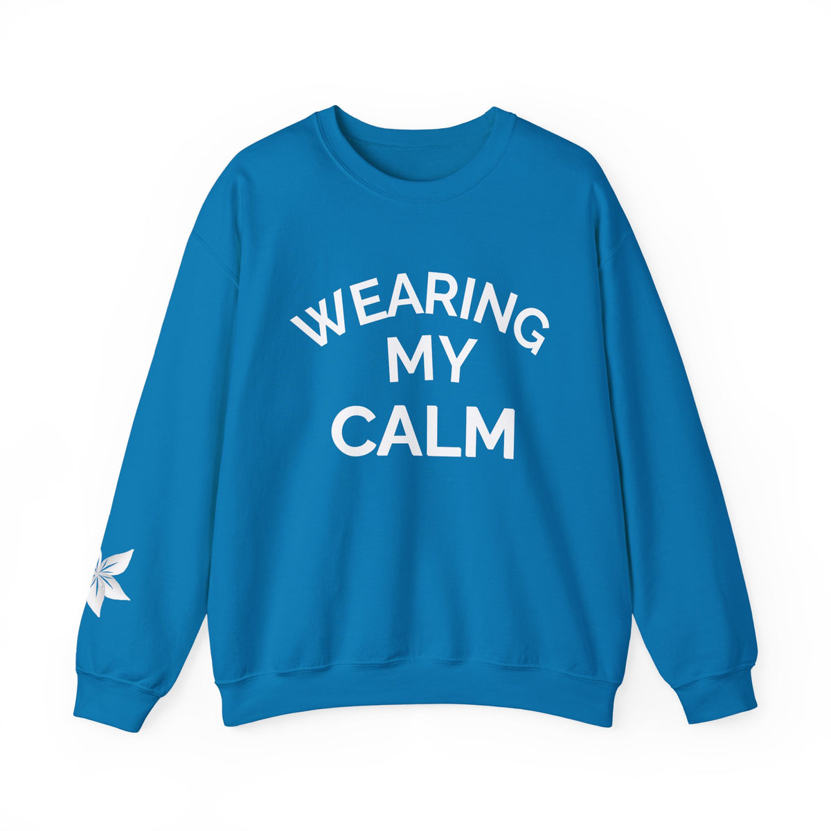 Wearing My Calm Crewneck Sweatshirt, Cozy Unisex Sweatshirt, Relaxed Fit Apparel, Gift for Mindfulness Lovers, Everyday Comfort Wear, [...]