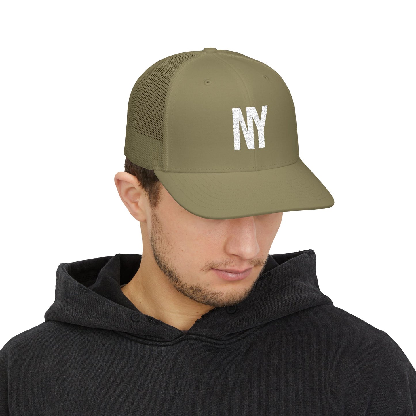 New York NY Embroidered Monogram Snapback Trucker Cap - Heritage Places Collection