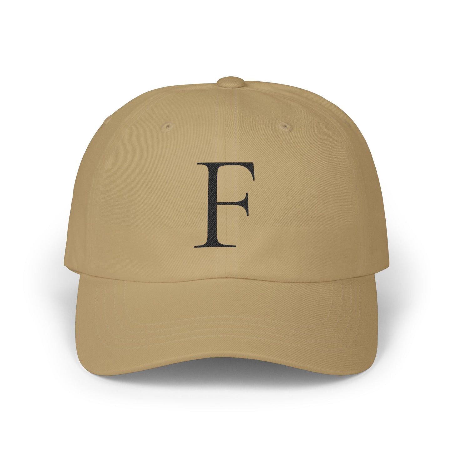 Wear My Story Embroidered Initial Hat - Letter F on the Classic Dad Cap