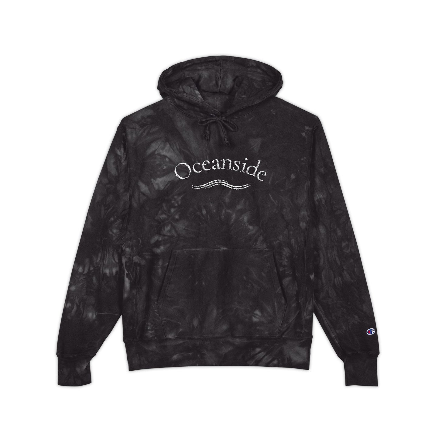 Oceanside Embroidered Tie-Dye Hoodie