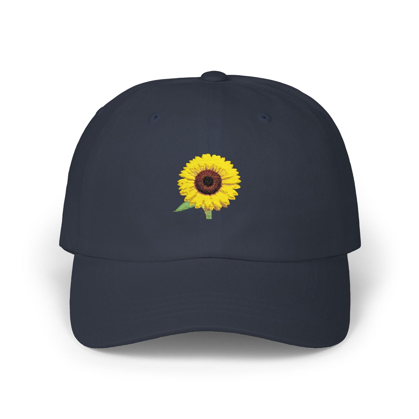 Black-Eyed Susan Mom Embroidered  Dad Cap (white font)