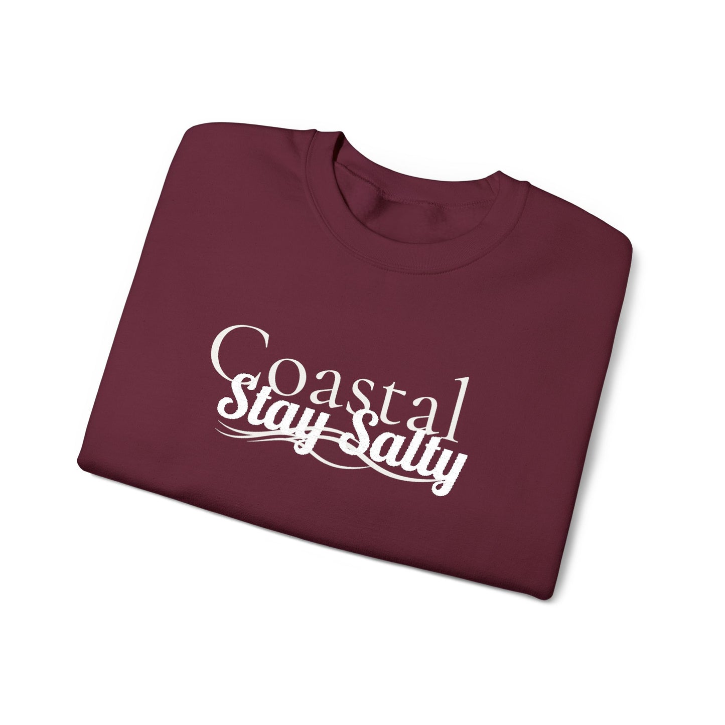 Personalize Embroidered crewneck Sweatshirt — Use your own words on front and left sleeve