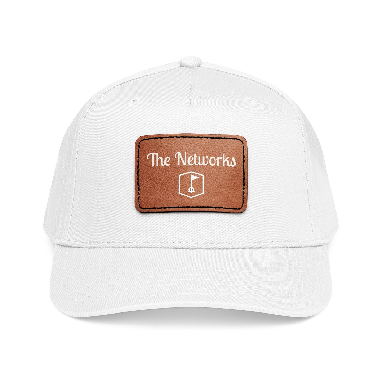 Copy of Mid Profile Baseball Cap with Leather Patch (Rectangle)