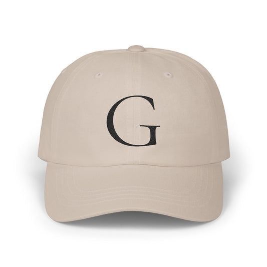 Wear My Story Embroidered Initial Hat - Letter G on the Classic Dad Cap