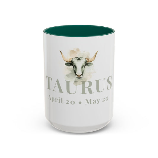 Taurus Zodiac Mug - April 20- May 20 Astrology Coffee Cup - Bull Zodiac Sign Mug - 15 oz.