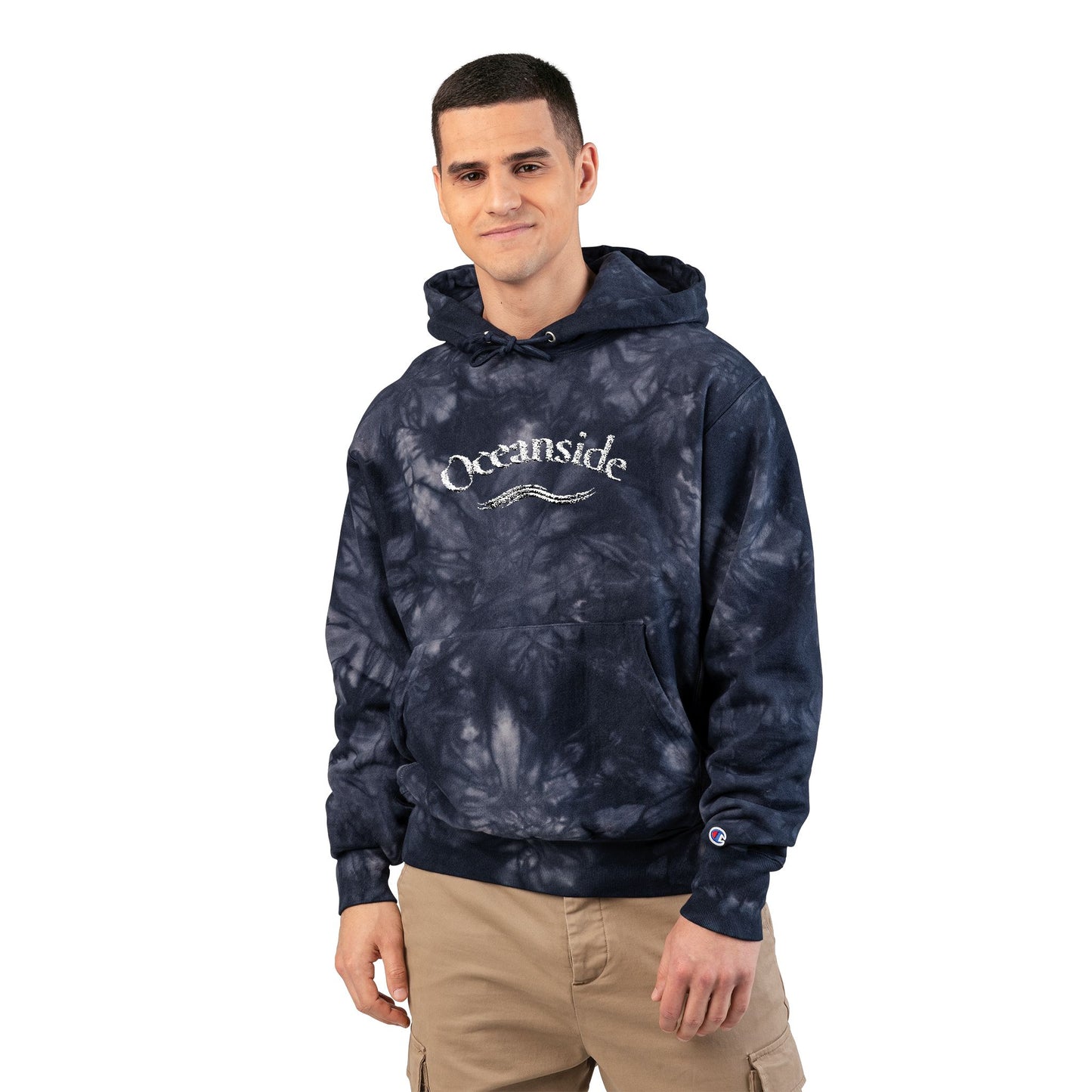Oceanside Embroidered Tie-Dye Hoodie