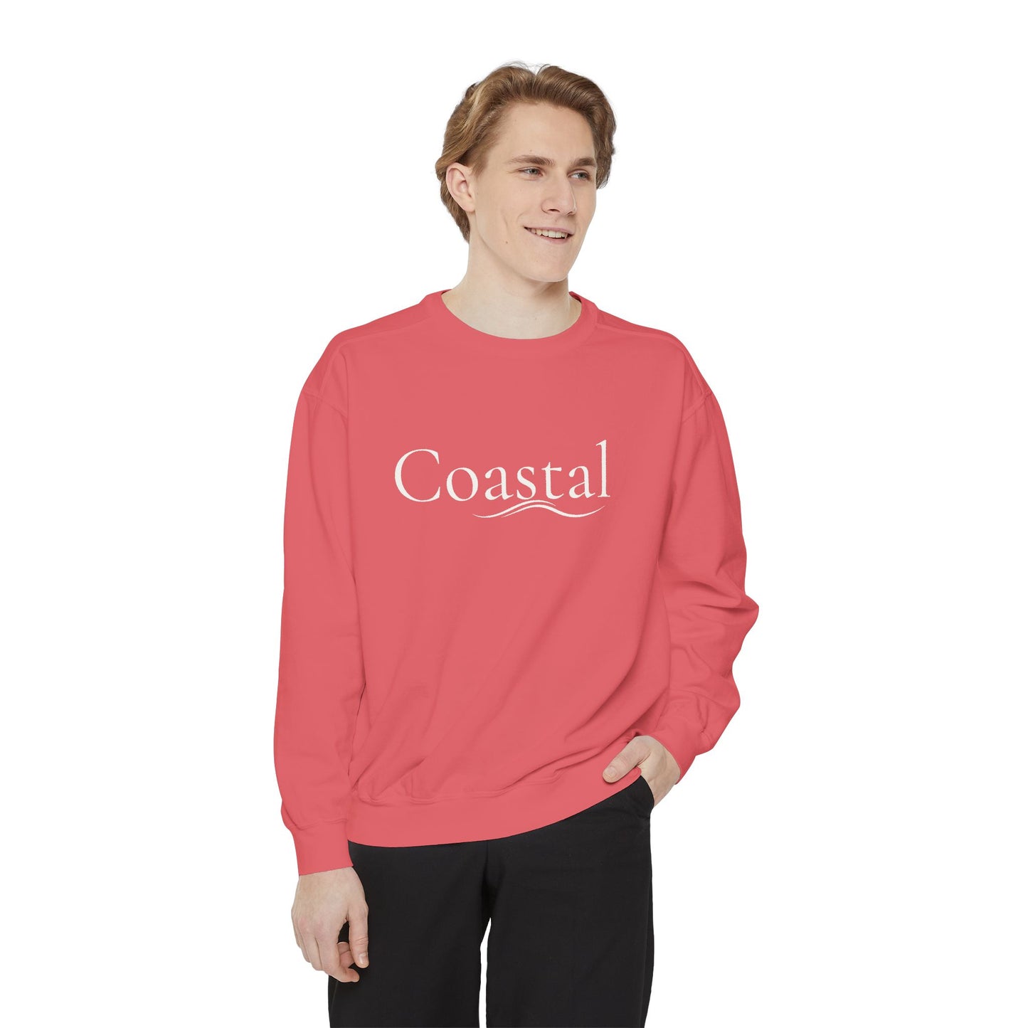 Beach Graphic Sweatshirt — Retro Wave Script Pullover
