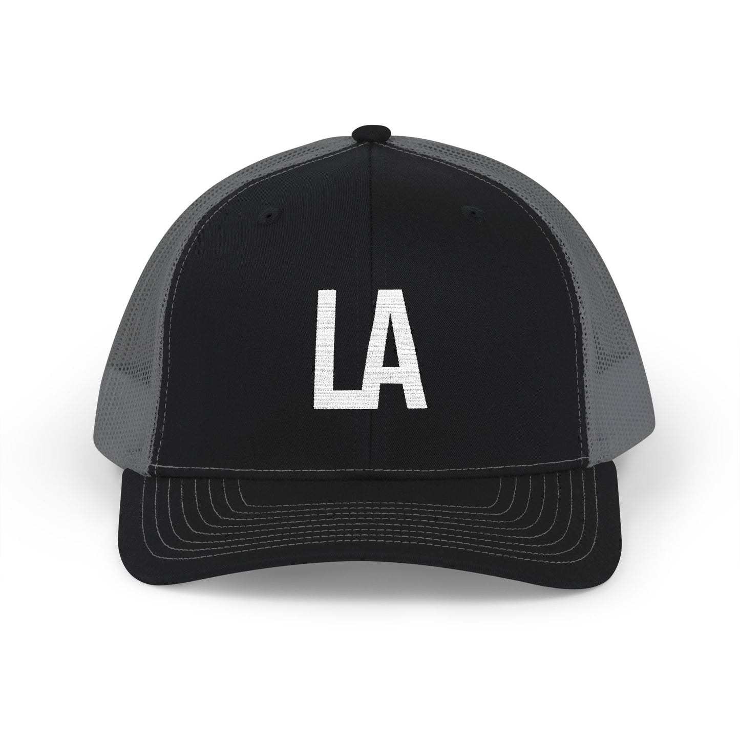 Los Angeles LA Embroidered Monogram Snapback Trucker Cap - Heritage Places Collection