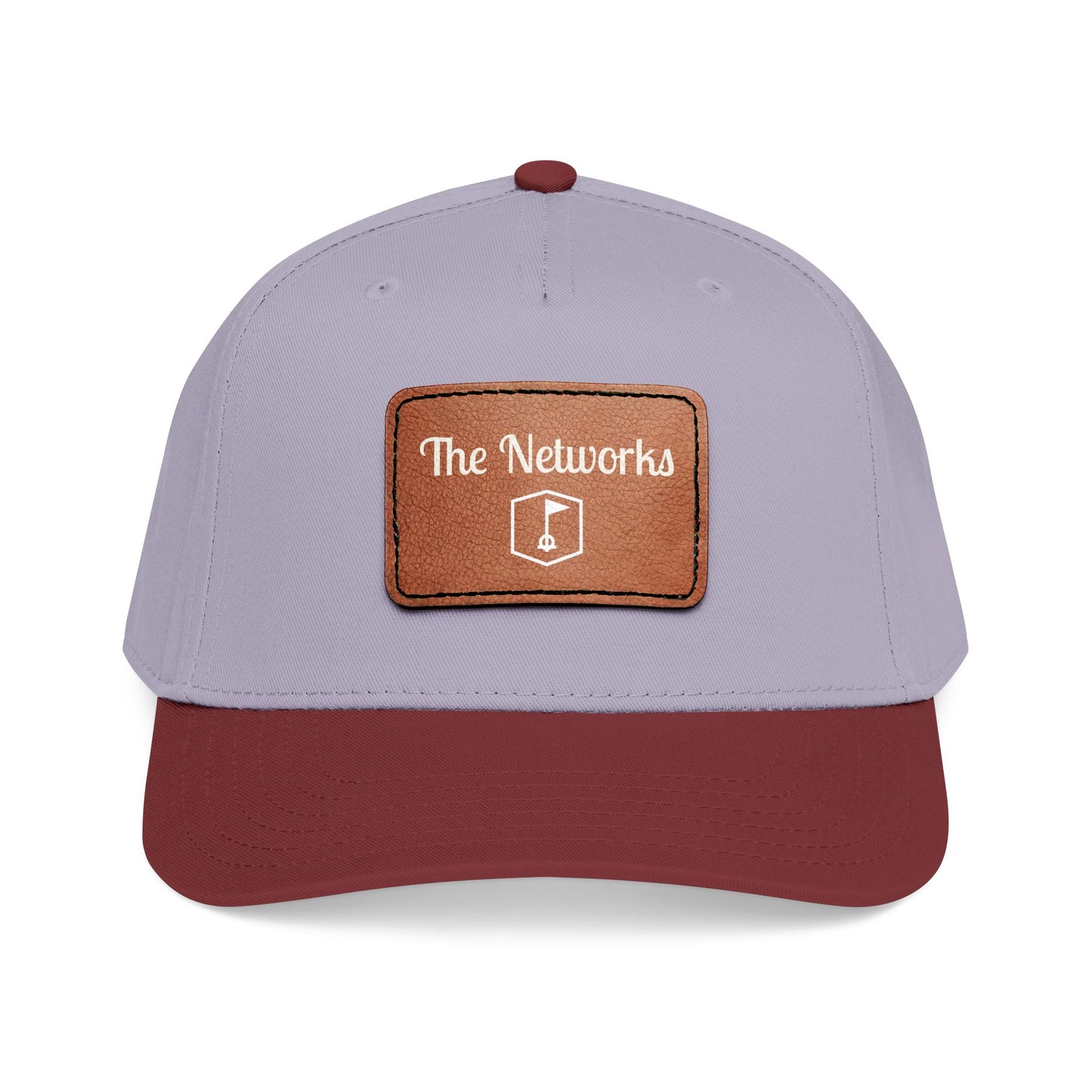 Copy of Mid Profile Baseball Cap with Leather Patch (Rectangle)