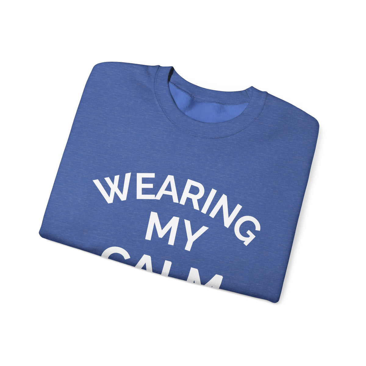 Wearing My Calm Crewneck Sweatshirt, Cozy Unisex Sweatshirt, Relaxed Fit Apparel, Gift for Mindfulness Lovers, Everyday Comfort Wear, [...]