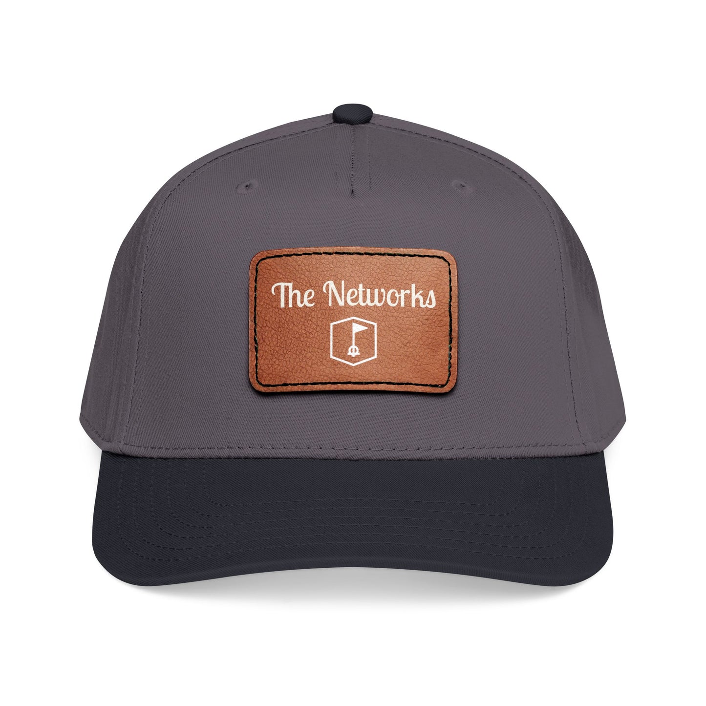 Copy of Mid Profile Baseball Cap with Leather Patch (Rectangle)