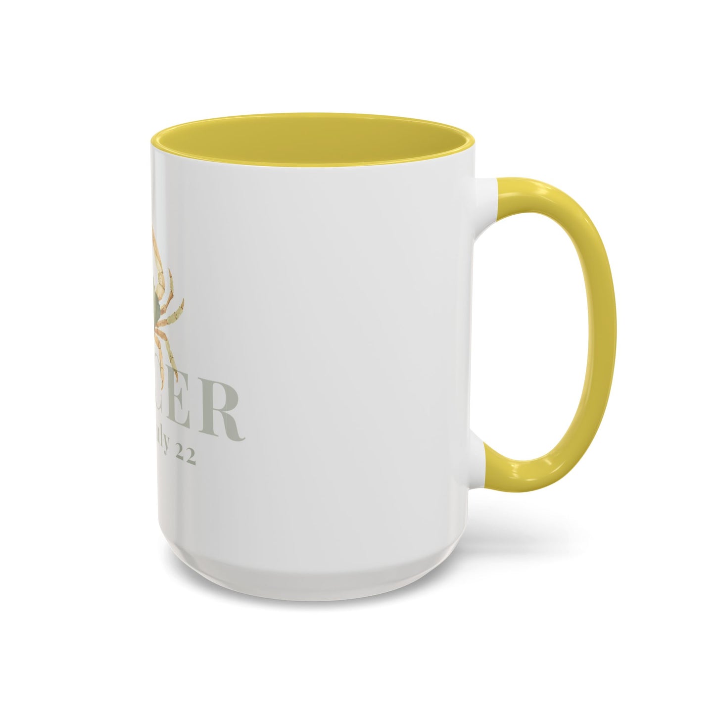 Cancer Zodiac Mug - June 21- July 22 Astrology Coffee Cup - Crab Zodiac Sign Mug - 15 oz.