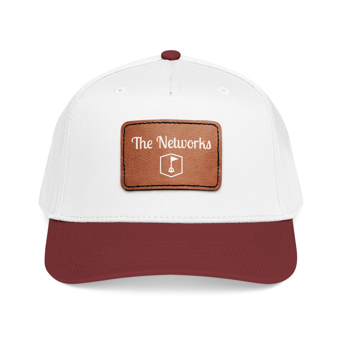 Copy of Mid Profile Baseball Cap with Leather Patch (Rectangle)