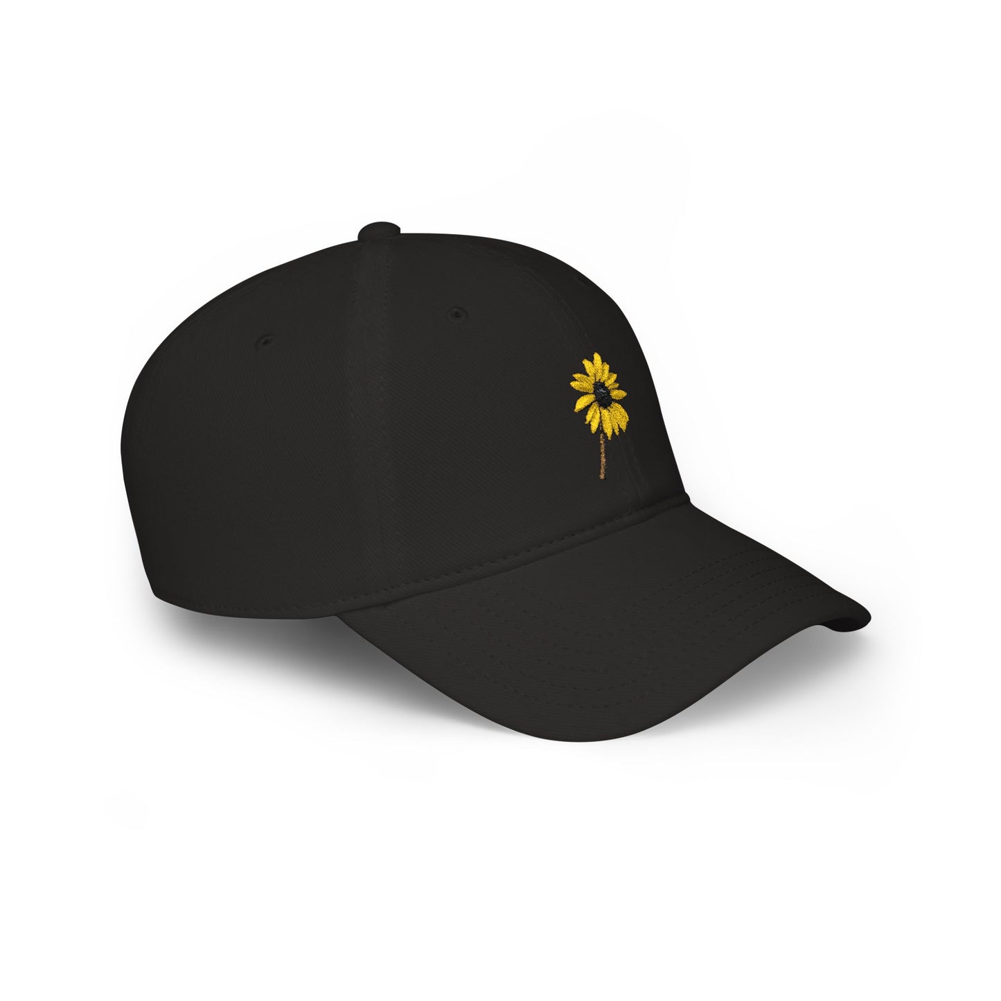 Black-Eyed Susan Mom Cap — Low Profile Baseball Hat with Embroidered flower