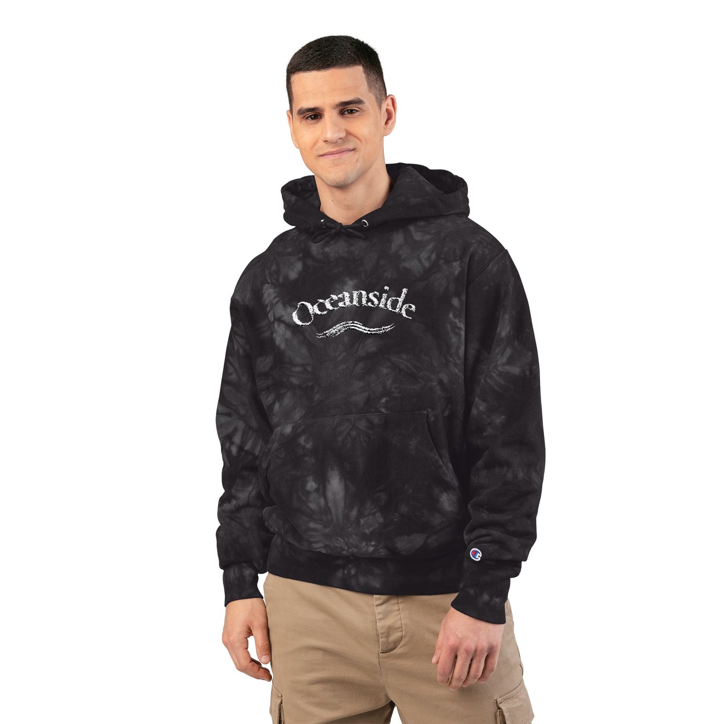 Oceanside Embroidered Tie-Dye Hoodie