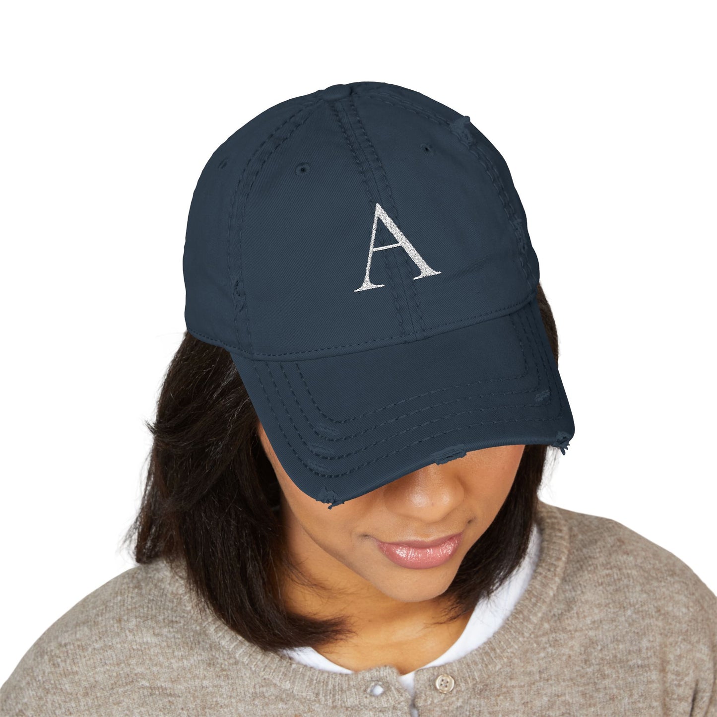Custom Initial Embroidered Hat/Personalized Monogram Dad Cap (A-Z)