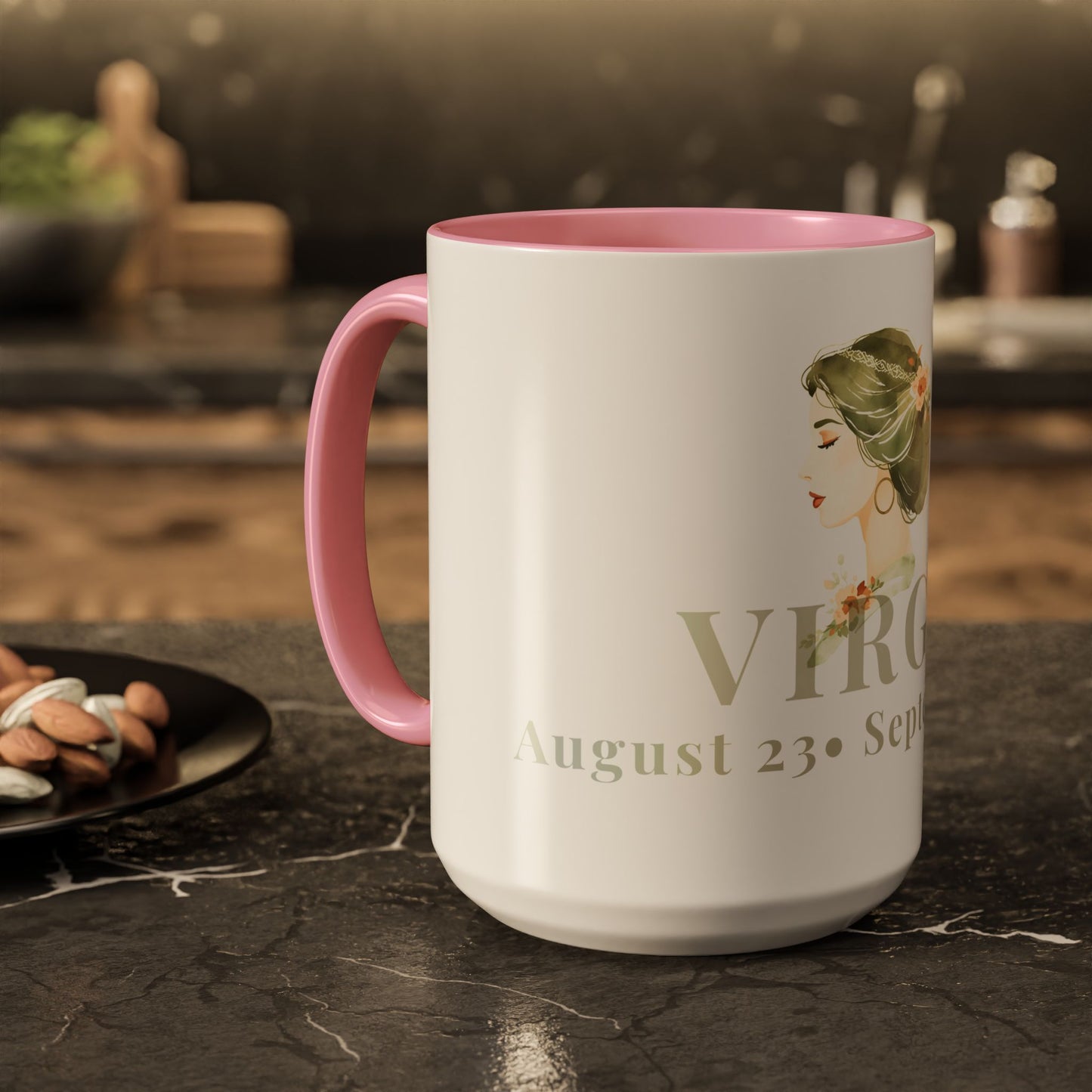 Virgo Zodiac Mug - August 23-September 22 Astrology Coffee Cup - Virgo Maiden Zodiac Sign Mug - 15 oz.