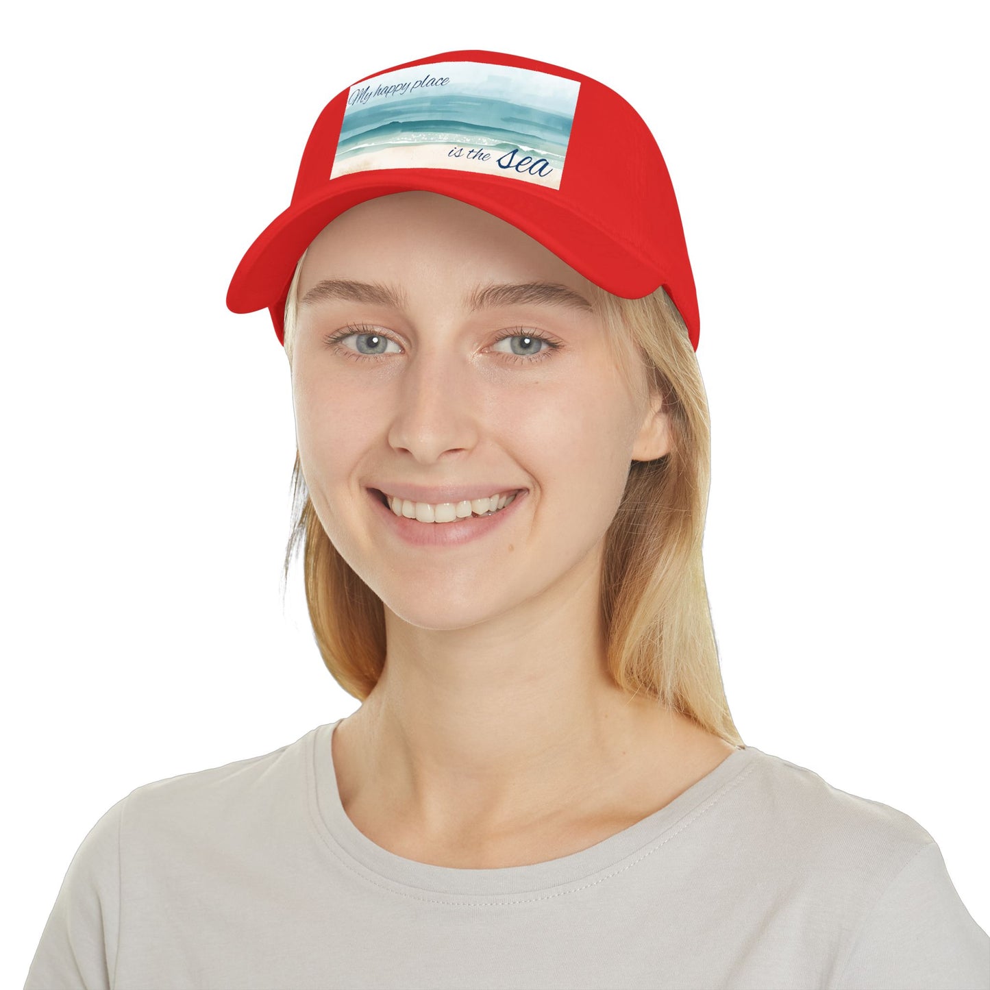 my happy place Is the sea Low Profile Baseball Cap