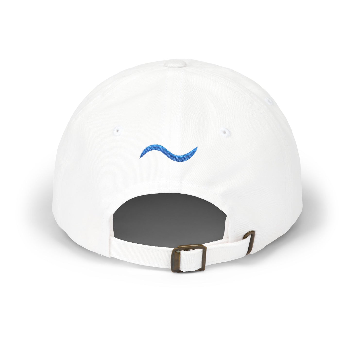 My Happy Place Is the Sea Embroidered White Dad Cap