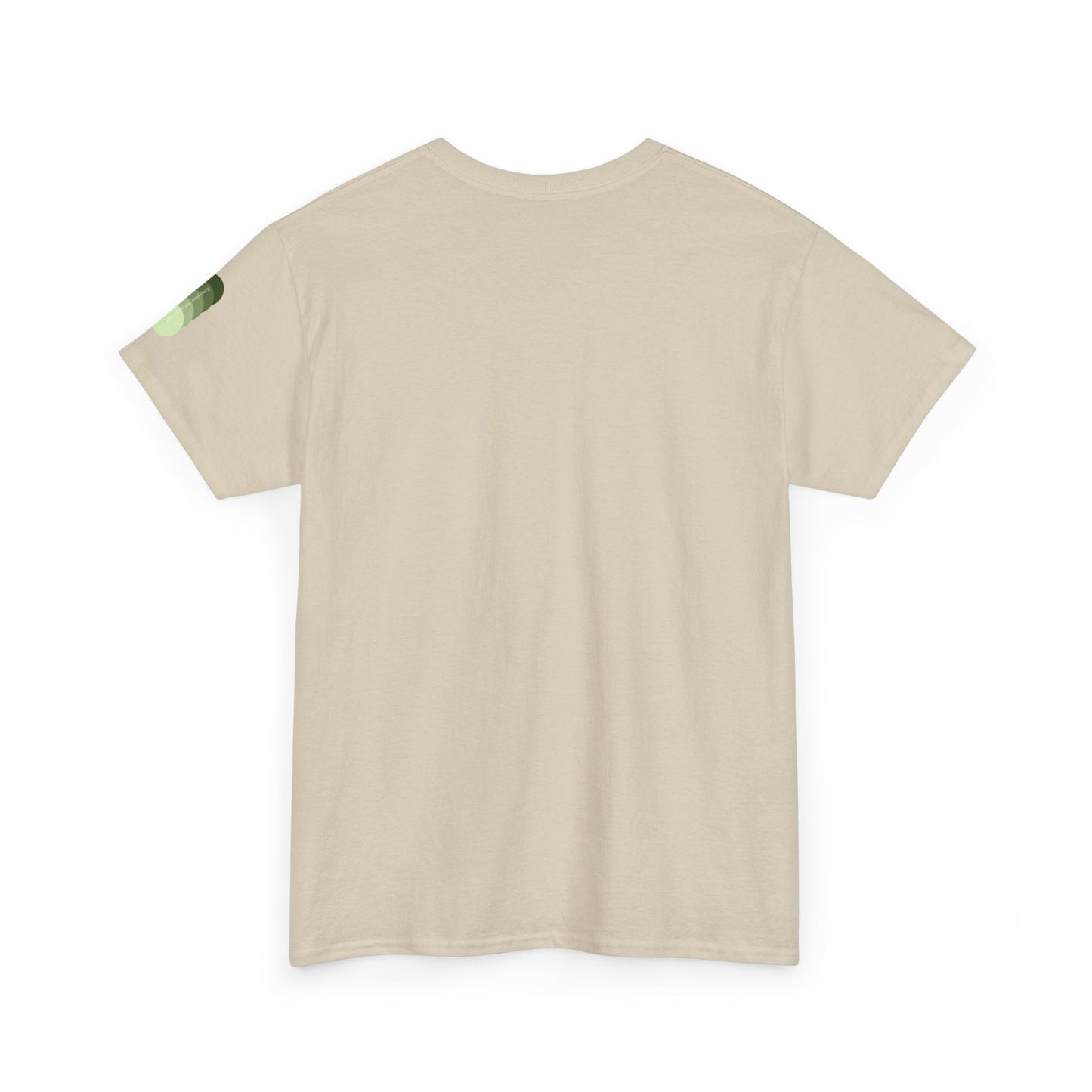 Sea Glass Drift Unisex Heavy Cotton Tee – Abstract Coastal Wave Graphic Shirt | Minimalist Sage Green Aesthetic Tee