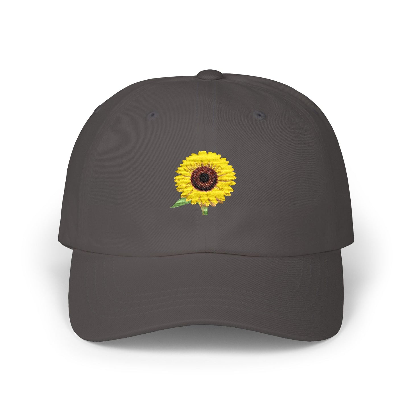 Black-Eyed Susan Mom Embroidered  Dad Cap (white font)