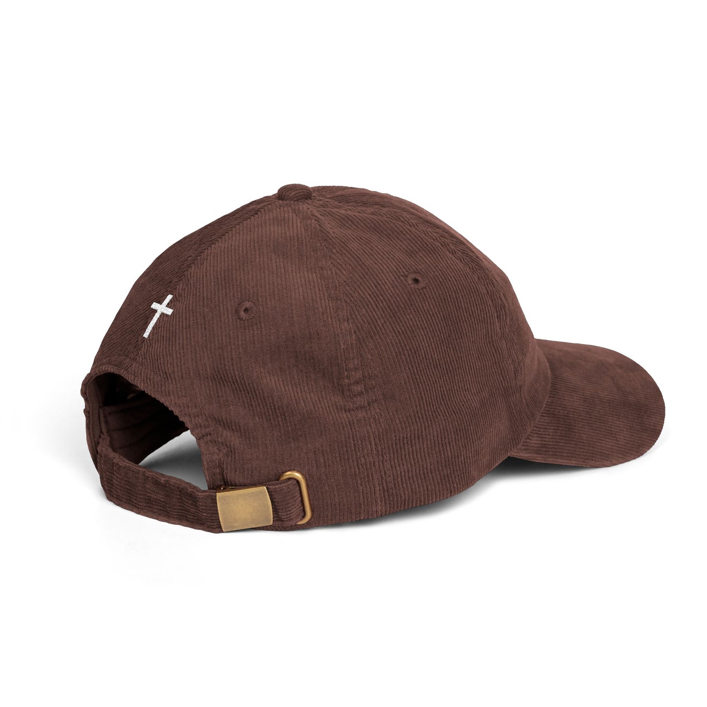 Look Up Embroidered Corduroy Cap-Faith Inspired Hat with Cross on back