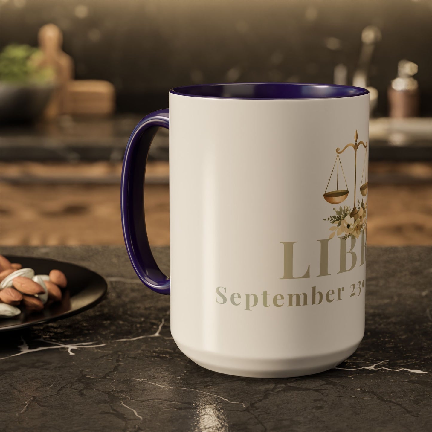 Libra Zodiac Mug - September 23 - October 22 Astrology Coffee Cup - Scales Zodiac Sign Mug - 15 oz.