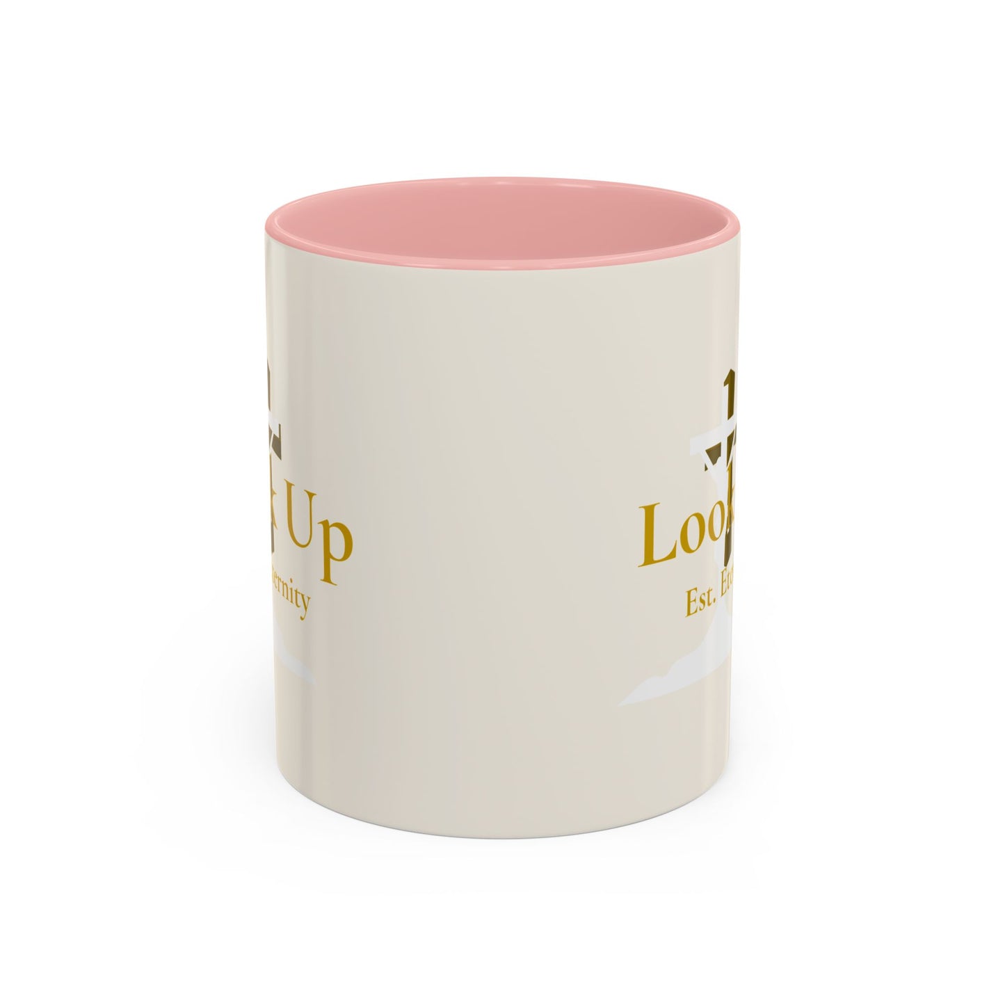 Look Up Est. Eternity Accent Coffee Mug with Cross – 11 oz & 15 oz