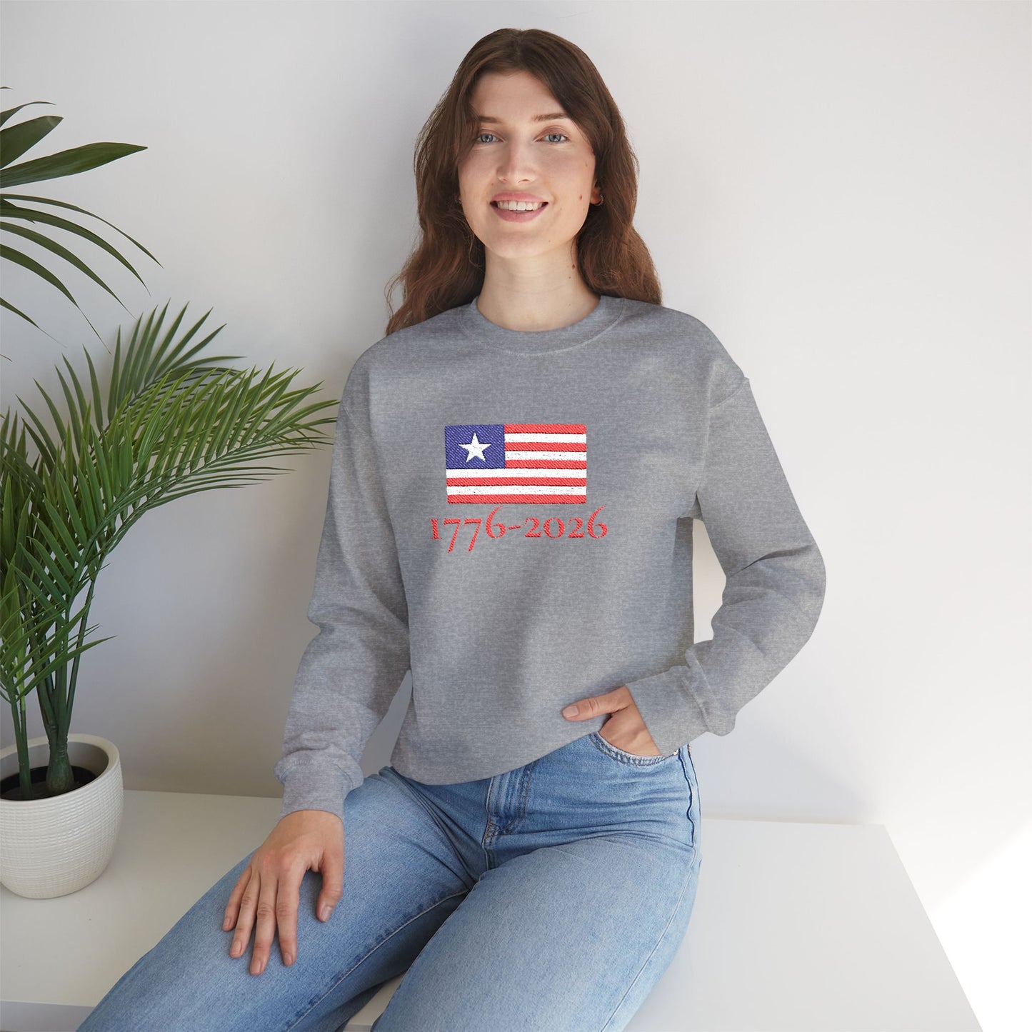 USA  1776–2026 Patriotic Crewneck Sweatshirt